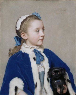 Jean-Étienne Liotard - Portrait of Maria Frederike van Reede-Athlone at Seven Years of Age