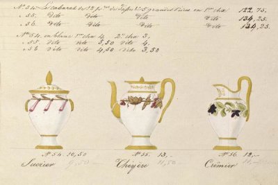 Honoré - Sucrier, chéyère et crêmier, ca. 1800-1820