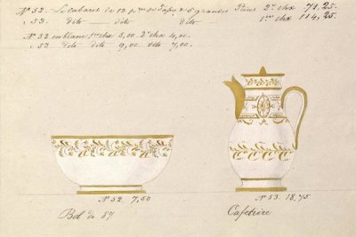 Honoré - Bol et cafetière, ca. 1800-1820