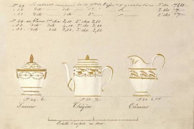 Honoré - Sucrier, chéyère et crêmier, ca. 1800-1820