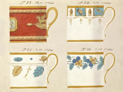 Honoré - Quatre tasses du 1er choix, ca. 1800-1820