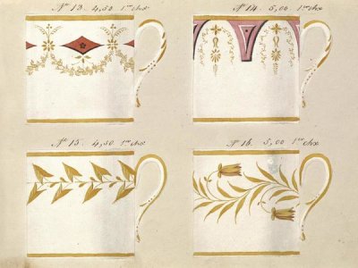 Honoré - Quatre tasses du 1er choix, ca. 1800-1820