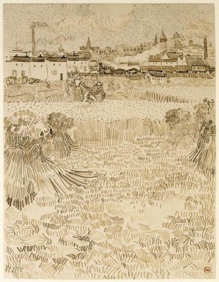 Vincent van Gogh - Arles:  View from the Wheatfields