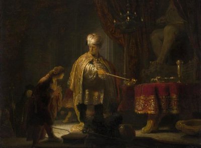 Rembrandt Harmensz van Rijn - Daniel and Cyrus Before the Idol Bel