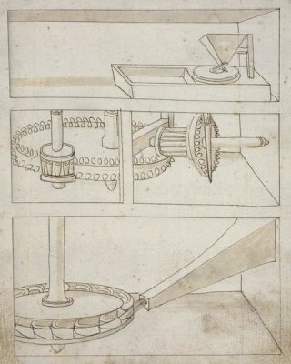 Francesco di Giorgio Martini - Mill with horizontal water wheel