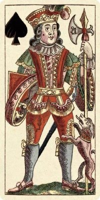 Andreas Benedictus Göbl - Knave of Spades (Bauern Hochzeit Deck)