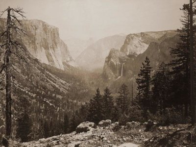 Carleton Watkins - The Yosemite Valley from Inspiration Pt. Mariposa Trail, 1865-1866