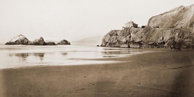 Carleton Watkins - The Cliff House from the Beach, San Francisco, California, 1868-1870