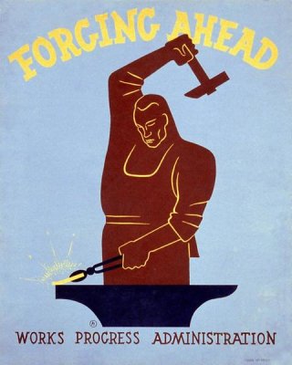 Harry Herzog - Forging ahead Works Progress Administration