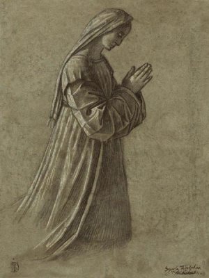 Vittore Carpaccio - Study of the Virgin (recto); Study of the Virgin and of Hands (verso)