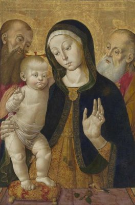 Bernardino Fungai - Madonna and Child with Two Hermit Saints