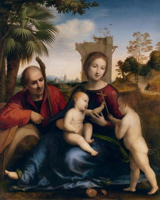 Baccio della Porta - The Rest on the Flight into Egypt with St. John the Baptist