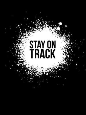 NAXART Studio - Stay on Track Poster Black