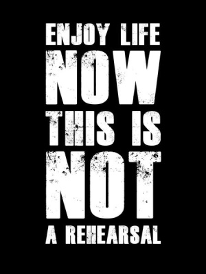 NAXART Studio - Enjoy Life Now Poster Black