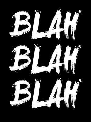 NAXART Studio - Blah Blah Blah Poster Black