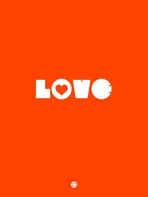 NAXART Studio - LOVE Orange Poster