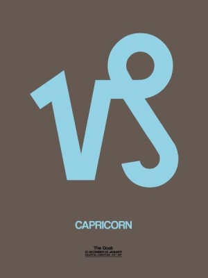 NAXART Studio - Capricorn Zodiac Sign Blue