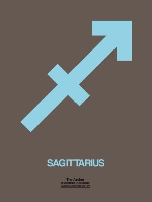 NAXART Studio - Sagittarius Zodiac Sign Blue