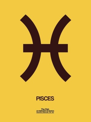 NAXART Studio - Pisces Zodiac Sign Brown