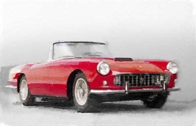 NAXART Studio - 1960 Ferrari 250GT Pinifarina Watercolor