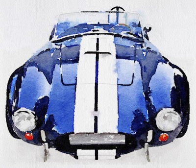 NAXART Studio - 1962 AC Cobra Shelby Watercolor