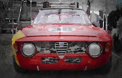 NAXART Studio - 1967 Alfa Romeo GTV Watercolor