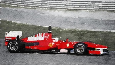 NAXART Studio - Ferrari F1 Racing Watercolor