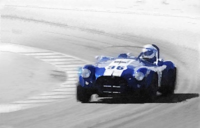 NAXART Studio - Ford Shelby Cobra Laguna Seca Watercolor