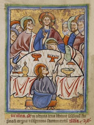 Unknown 12th Century English Illuminator - The Last Supper