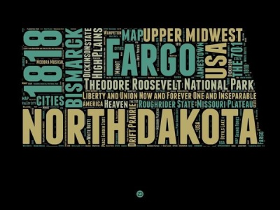 NAXART Studio - North Dakota Word Cloud 1