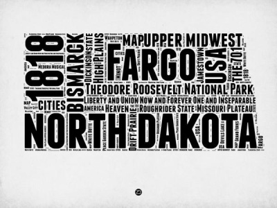 NAXART Studio - North Dakota Word Cloud 2