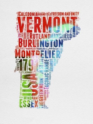 NAXART Studio - Vermont Watercolor Word Cloud