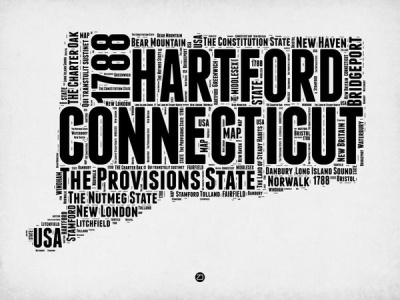 NAXART Studio - Connecticut Word Cloud 2