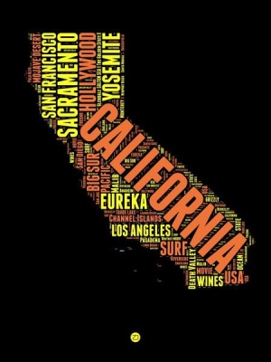 NAXART Studio - California Word Cloud 1