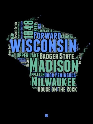 NAXART Studio - Wisconsin Word Cloud 1