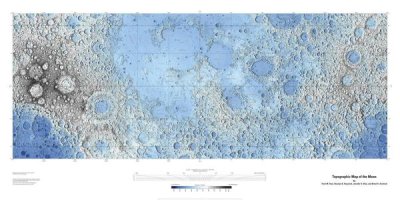 United States Geological Survey - Decorative Topographic Map of the Moon, Projection
