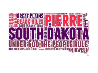 NAXART Studio - South Dakota Word Cloud Map