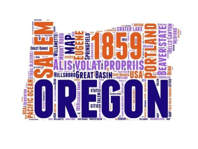 NAXART Studio - Oregon Word Cloud Map