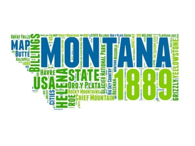 NAXART Studio - Montana Word Cloud Map