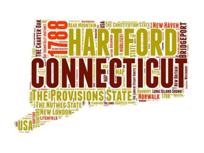 NAXART Studio - Connecticut Word Cloud Map