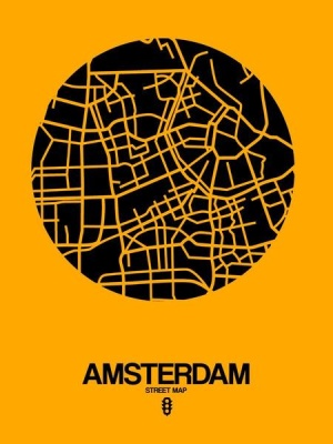 NAXART Studio - Amsterdam Street Map Yellow