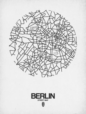 NAXART Studio - Berlin Street Map White