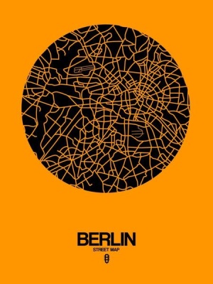 NAXART Studio - Berlin Street Map Yellow