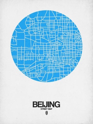 NAXART Studio - Beijing Street Map Blue