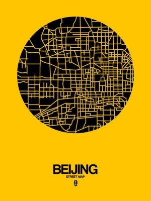 NAXART Studio - Beijing Street Map Yellow