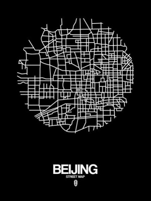 NAXART Studio - Beijing Street Map Black