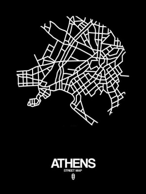 NAXART Studio - Athens Street Map Black