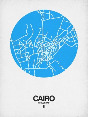 NAXART Studio - Cairo Street Map Blue