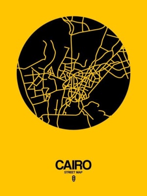 NAXART Studio - Cairo Street Map Yellow