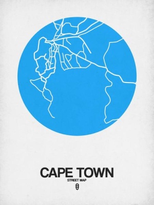 NAXART Studio - Cape Town Street Map Blue